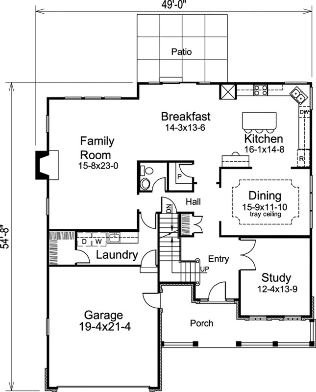Main Floor Plan: 77-307
