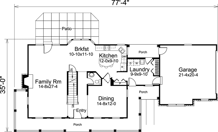 Main Floor Plan: 77-309