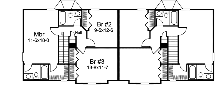 Upper/Second Floor Plan: 77-315