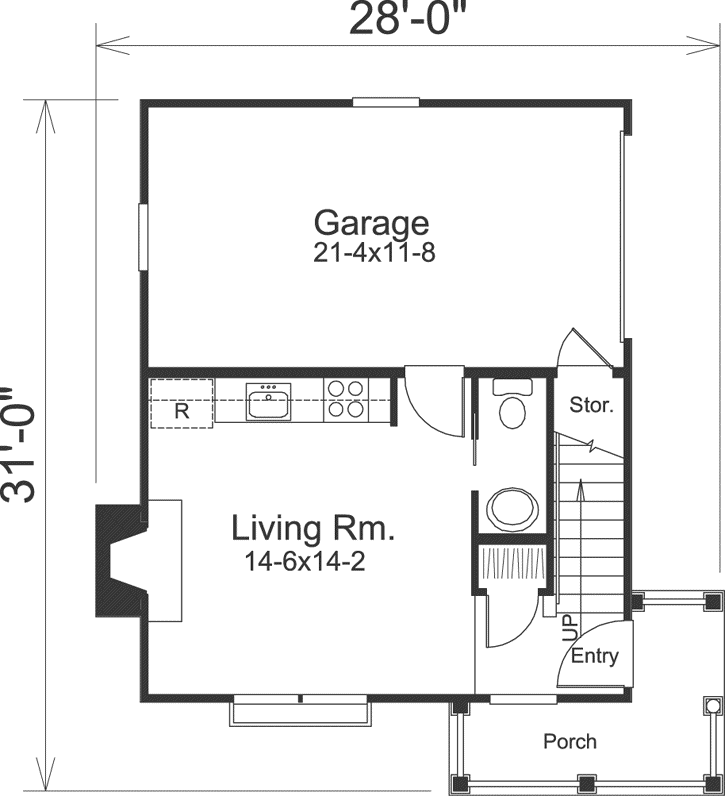 Main Floor Plan: 77-316