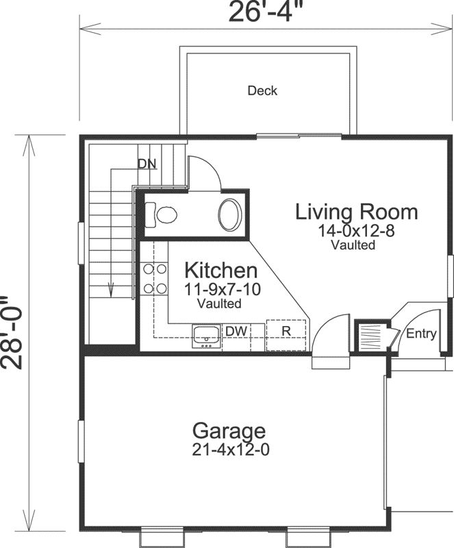 Main Floor Plan: 77-318