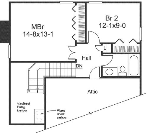 Upper/Second Floor Plan: 77-325