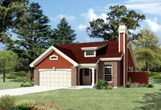 Traditional house plans 77-326 - front exterior, 1,153 sq ft, 3 bed, 2 bath house plans | Monster House Plans