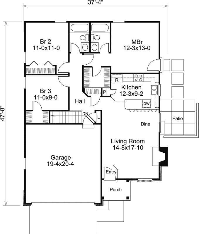 Main Floor Plan: 77-326