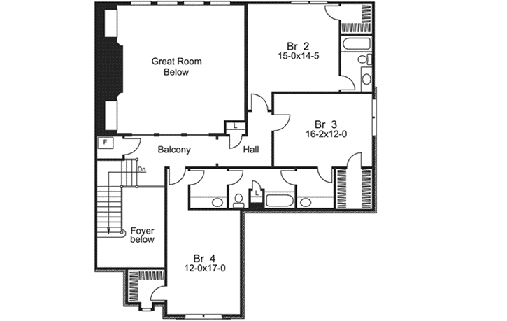Upper/Second Floor Plan: 77-328