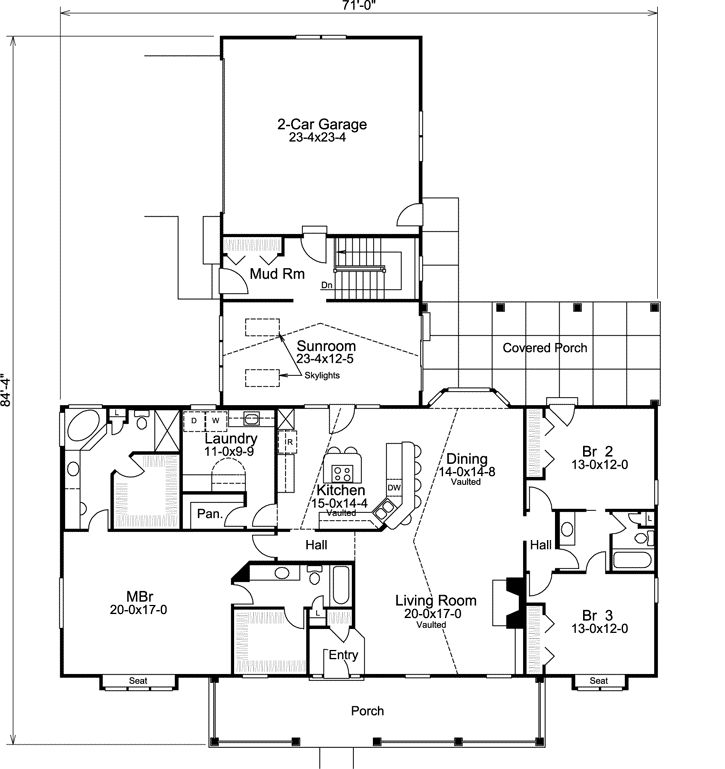 Main Floor Plan: 77-329