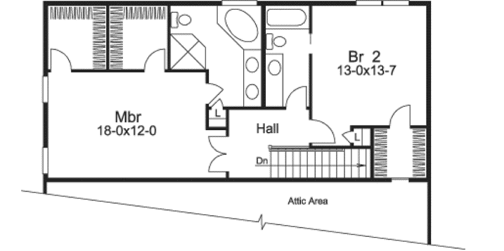 Upper/Second Floor Plan: 77-330