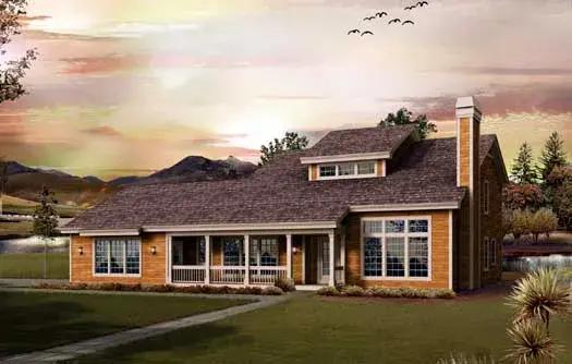 Country house plans 77-333 - front exterior, 2,873 sq ft, 4 bed, 3 bath house plans | Monster House Plans