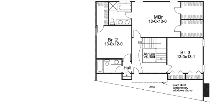 Upper/Second Floor Plan: 77-333