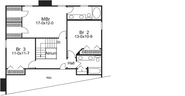 Upper/Second Floor Plan: 77-334