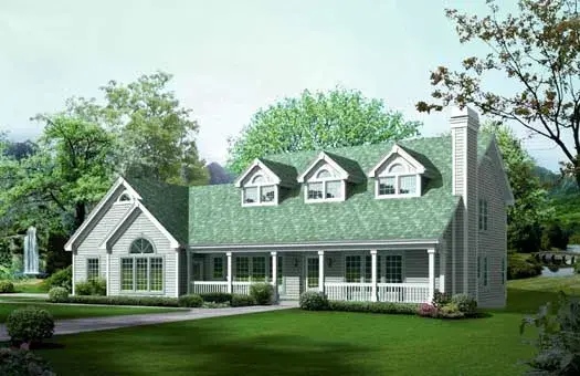 Country house plans 77-336 - front exterior, 3,346 sq ft, 5 bed, 4 bath house plans | Monster House Plans