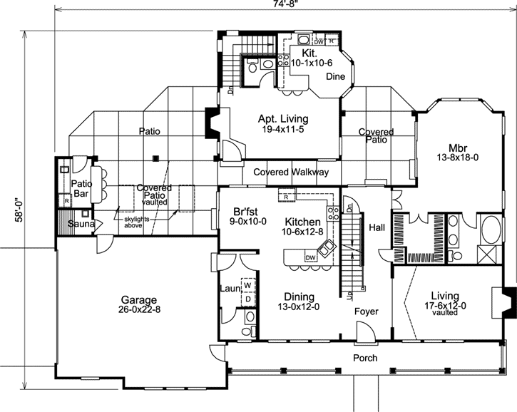 Main Floor Plan: 77-336