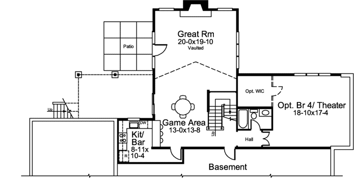 Lower Floor Plan: 77-340