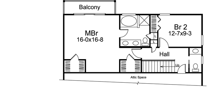 Upper/Second Floor Plan: 77-343
