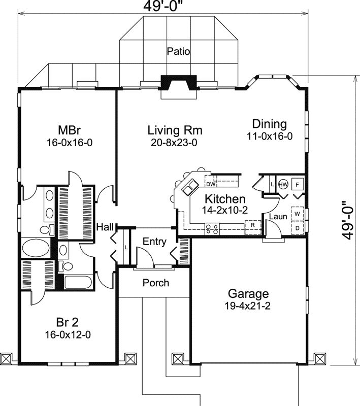 Main Floor Plan: 77-346