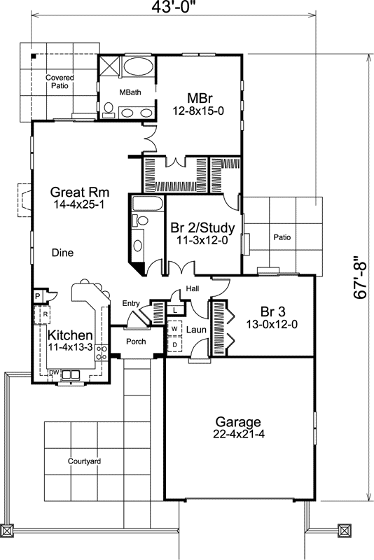 Main Floor Plan: 77-347