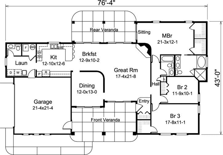 Main Floor Plan: 77-354