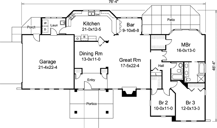 Main Floor Plan: 77-355