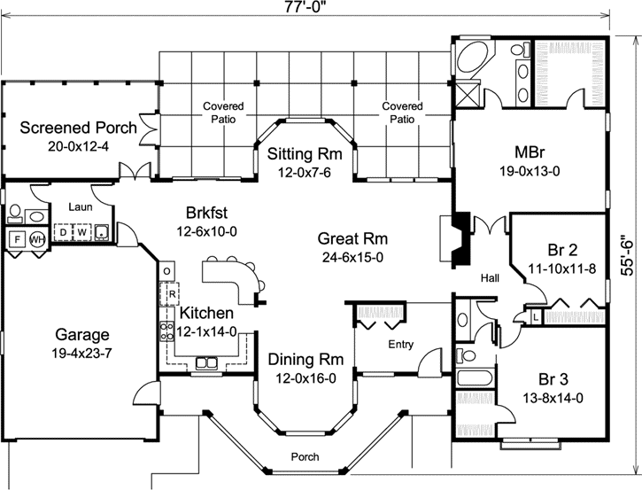 Main Floor Plan: 77-356