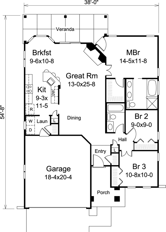 Main Floor Plan: 77-358