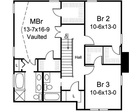 Upper/Second Floor Plan: 77-362
