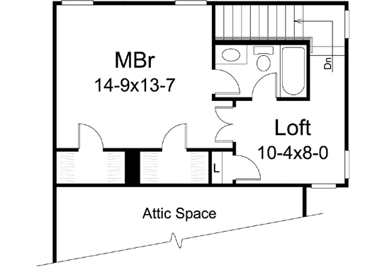 Upper/Second Floor Plan: 77-366
