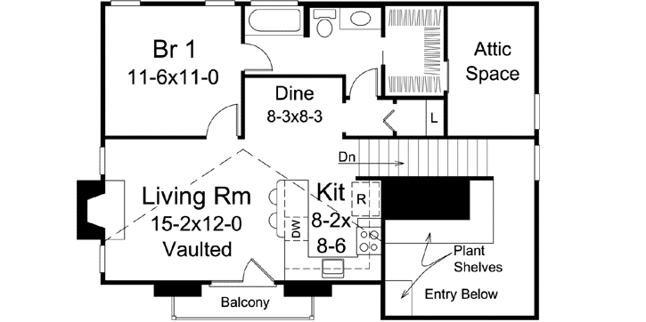 Upper/Second Floor Plan: 77-370
