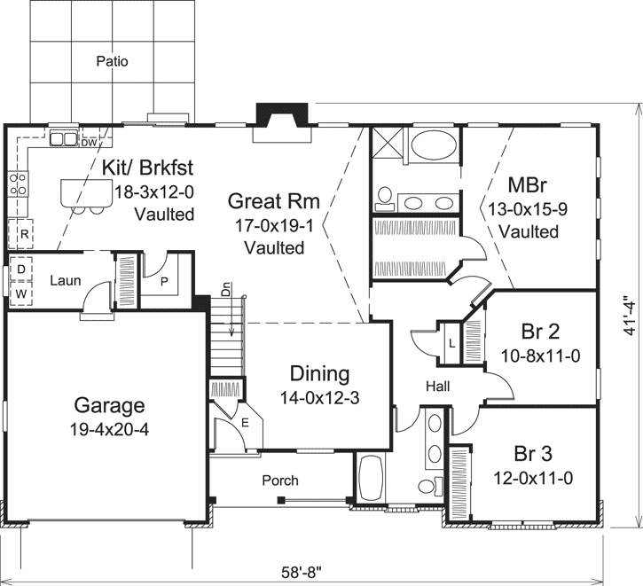 Main Floor Plan: 77-374