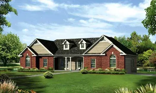 Traditional house plans 77-378 - front exterior, 2,025 sq ft, 3 bed, 2 bath house plans | Monster House Plans