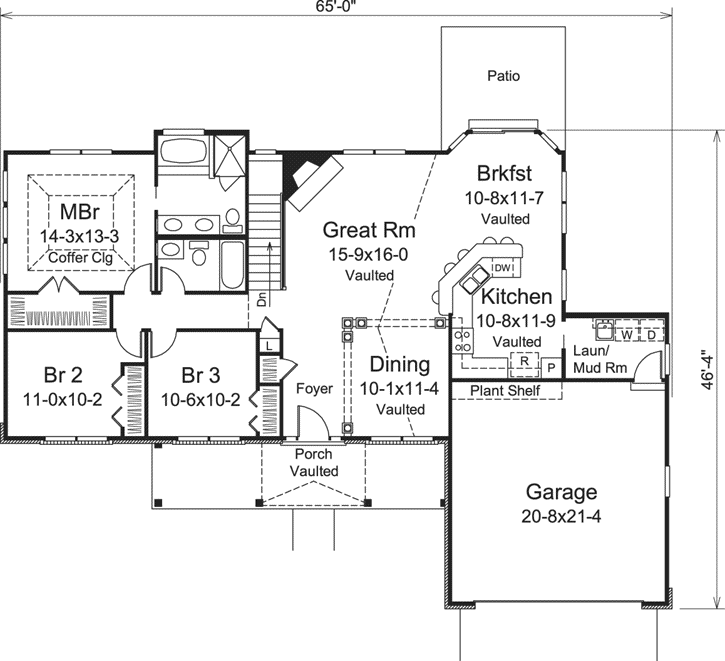 Main Floor Plan: 77-381