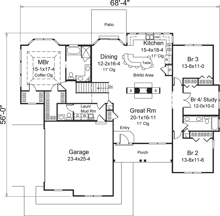 Main Floor Plan: 77-382