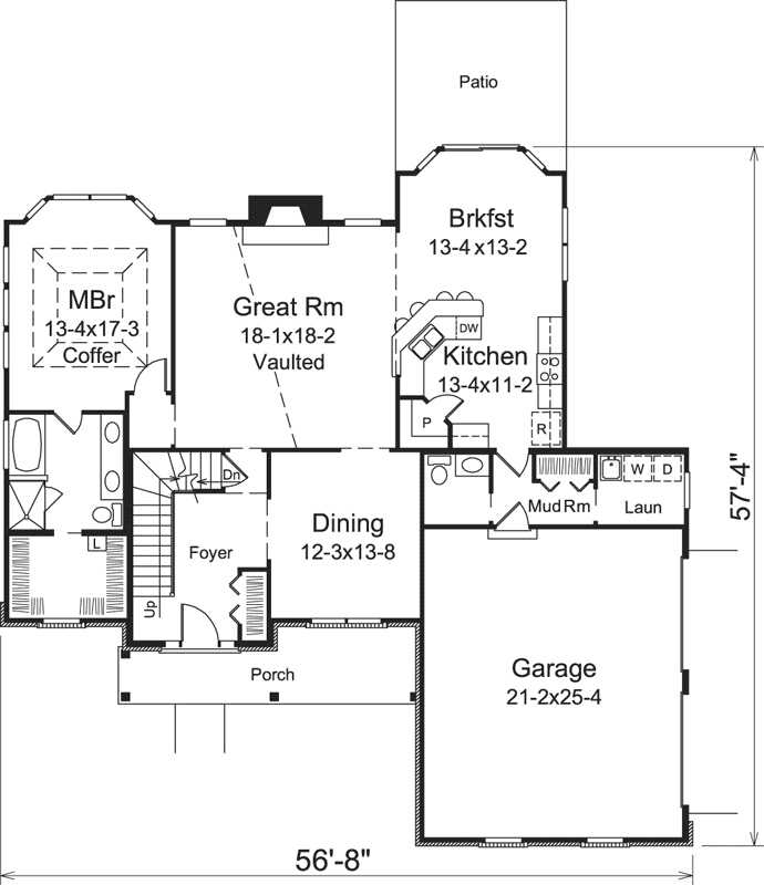 Main Floor Plan: 77-385
