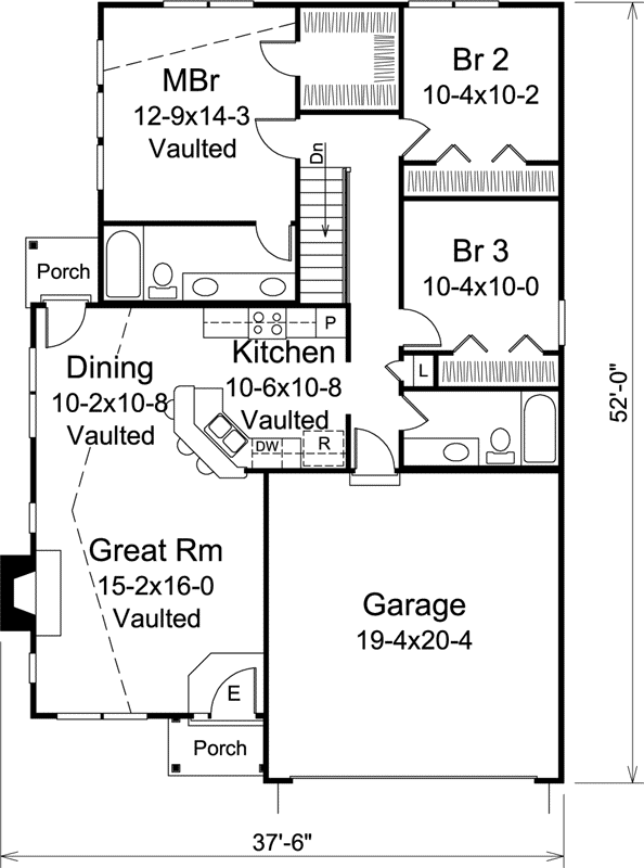 Main Floor Plan: 77-386