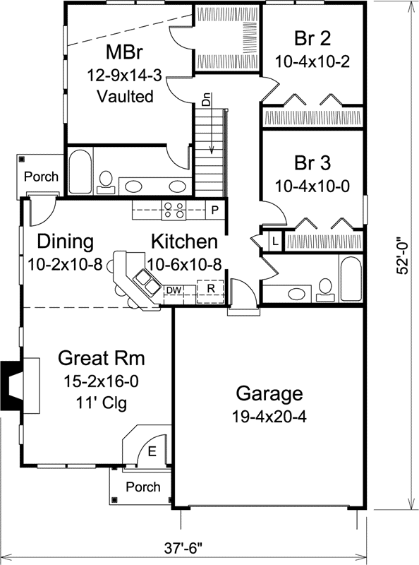 Main Floor Plan: 77-388