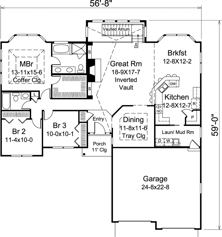 Main Floor Plan: 77-389