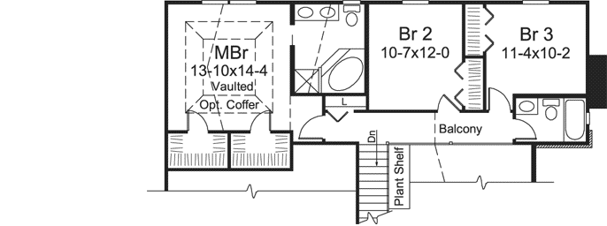 Upper/Second Floor Plan:77-390