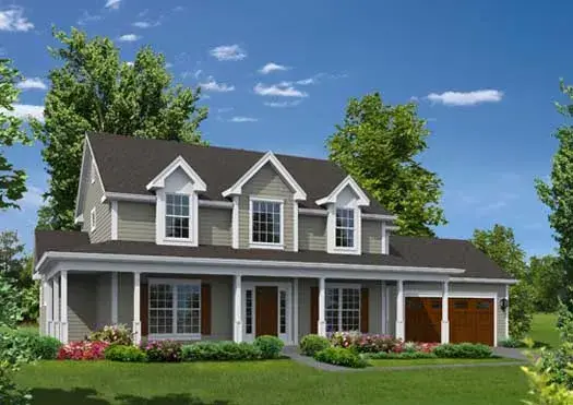 Farmhouse house plans 77-398 - front exterior, 2,555 sq ft, 3 bed, 2 bath house plans | Monster House Plans