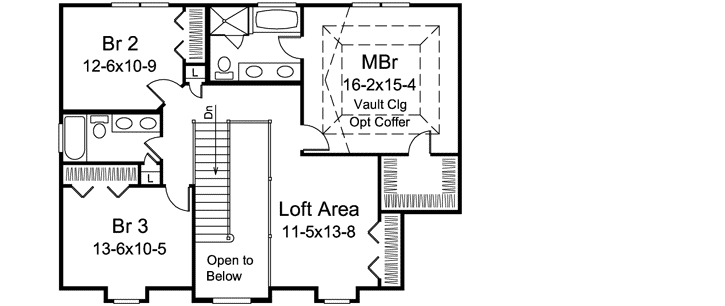 Upper/Second Floor Plan: 77-398