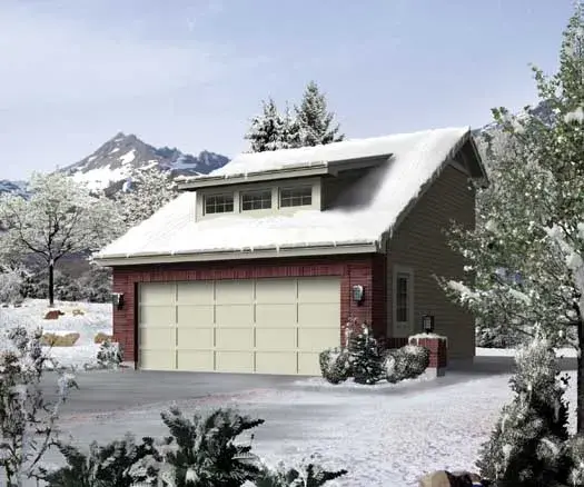 Bungalow house plans 77-411 - front exterior, 733 sq ft, 0 bed, 0 bath house plans | Monster House Plans