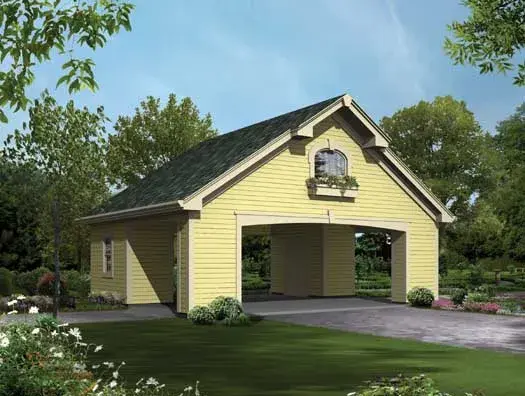Country house plans 77-413 - front exterior, 720 sq ft, 0 bed, 0 bath house plans | Monster House Plans