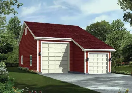 Contemporary house plans 77-414 - front exterior, 1,297 sq ft, 0 bed, 0 bath house plans | Monster House Plans