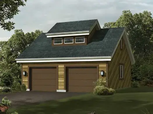 Contemporary house plans 77-415 - front exterior, 945 sq ft, 0 bed, 0 bath house plans | Monster House Plans