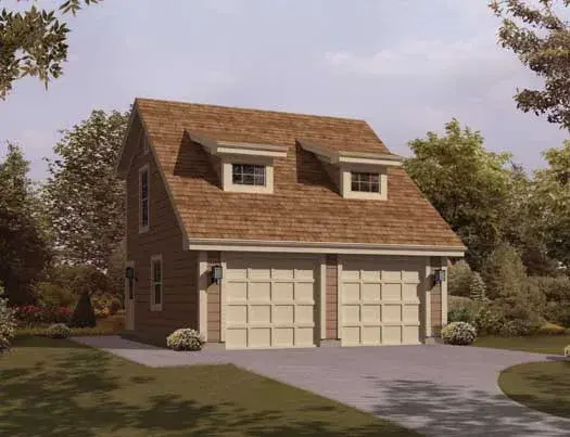 Bungalow house plans 77-417 - front exterior, 821 sq ft, 0 bed, 0 bath house plans | Monster House Plans