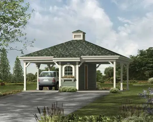 Coastal house plans 77-419 - front exterior, 579 sq ft, 0 bed, 0 bath house plans | Monster House Plans