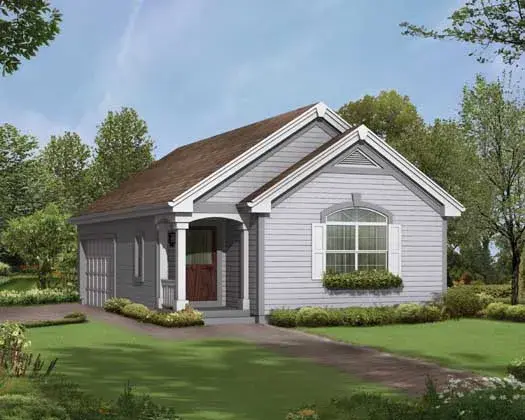 Traditional house plans 77-424 - front exterior, 816 sq ft, 0 bed, 0 bath house plans | Monster House Plans