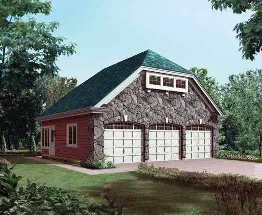 English Country house plans 77-425 - front exterior, 1,663 sq ft, 0 bed, 0 bath house plans | Monster House Plans