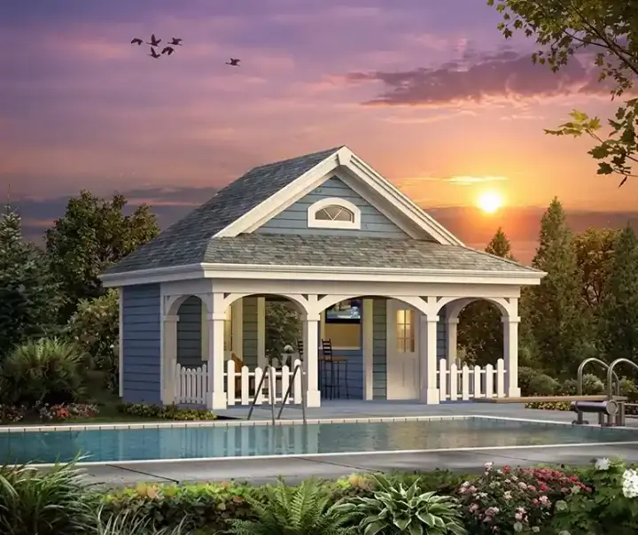Cottage house plans 77-429 - front exterior, 528 sq ft, 0 bed, 1 bath house plans | Monster House Plans