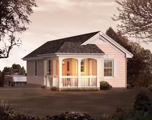 Country house plans 77-431 - front exterior, 555 sq ft, 0 bed, 0 bath house plans | Monster House Plans