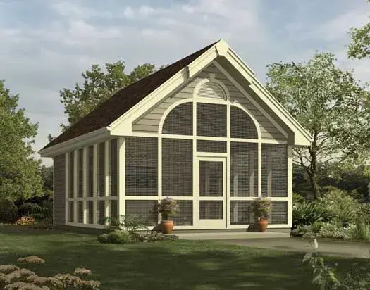 Traditional house plans 77-433 - front exterior, 374 sq ft, 0 bed, 0 bath house plans | Monster House Plans