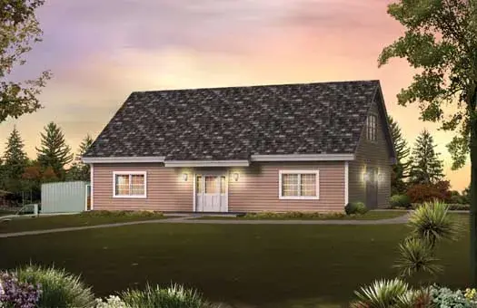 Ranch house plans 77-437 - front exterior, 2,930 sq ft, 0 bed, 1 bath house plans | Monster House Plans